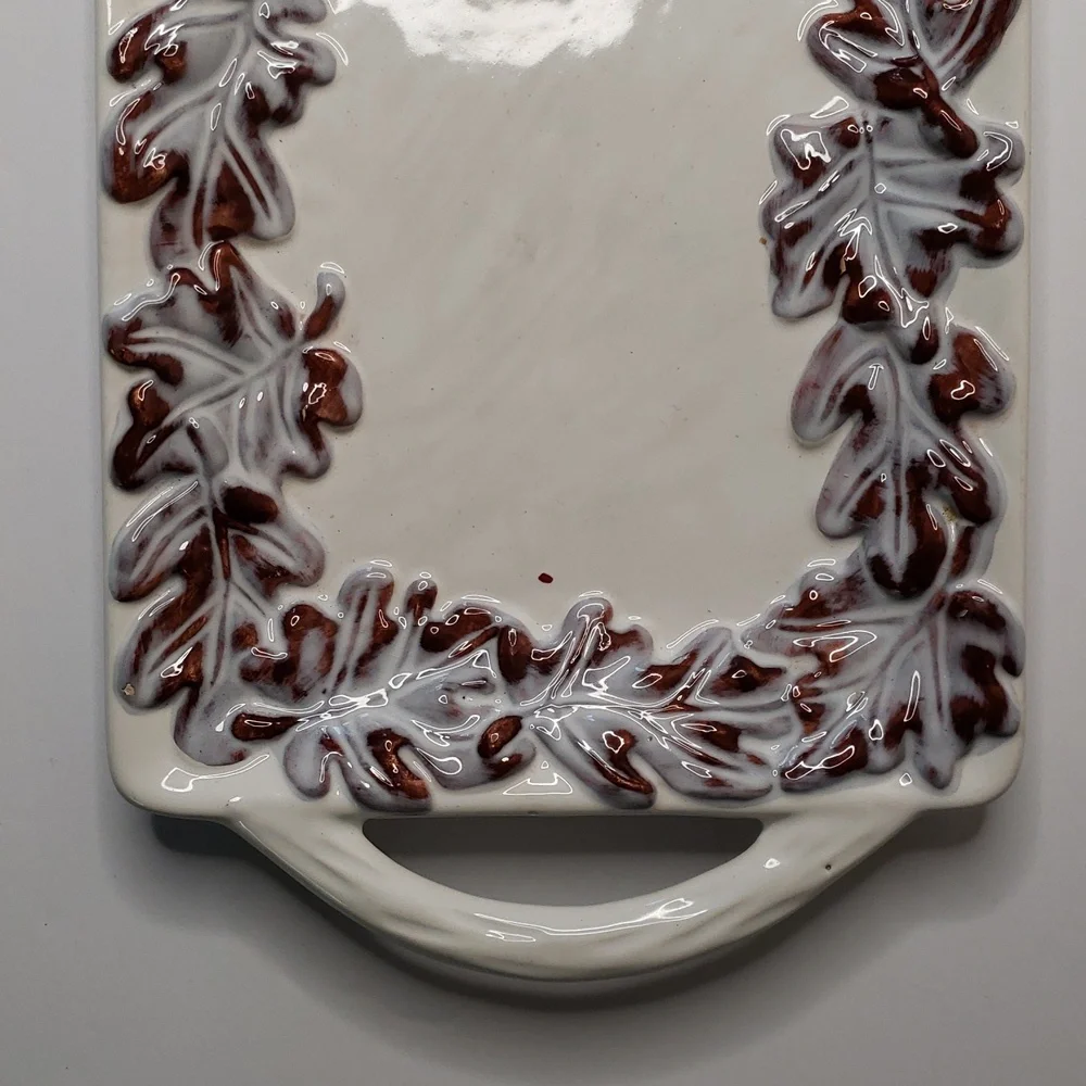 East West Distributing, leaf plate/tray, ceramic, collectible.  101